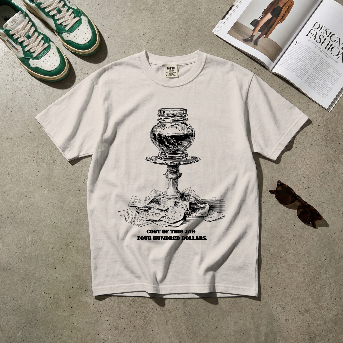 Cost of This Jar: Four Hundred Dollars. Tee