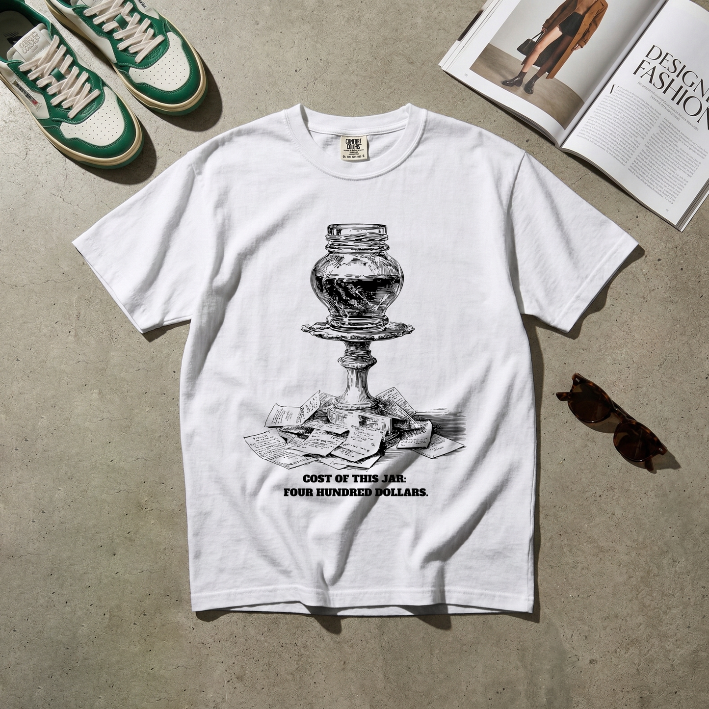 Cost of This Jar: Four Hundred Dollars. Tee